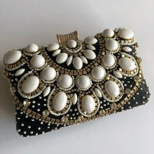 Glamorous beaded clutch